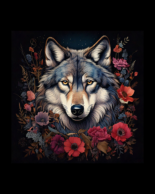 Vintage Wolf Wall Art