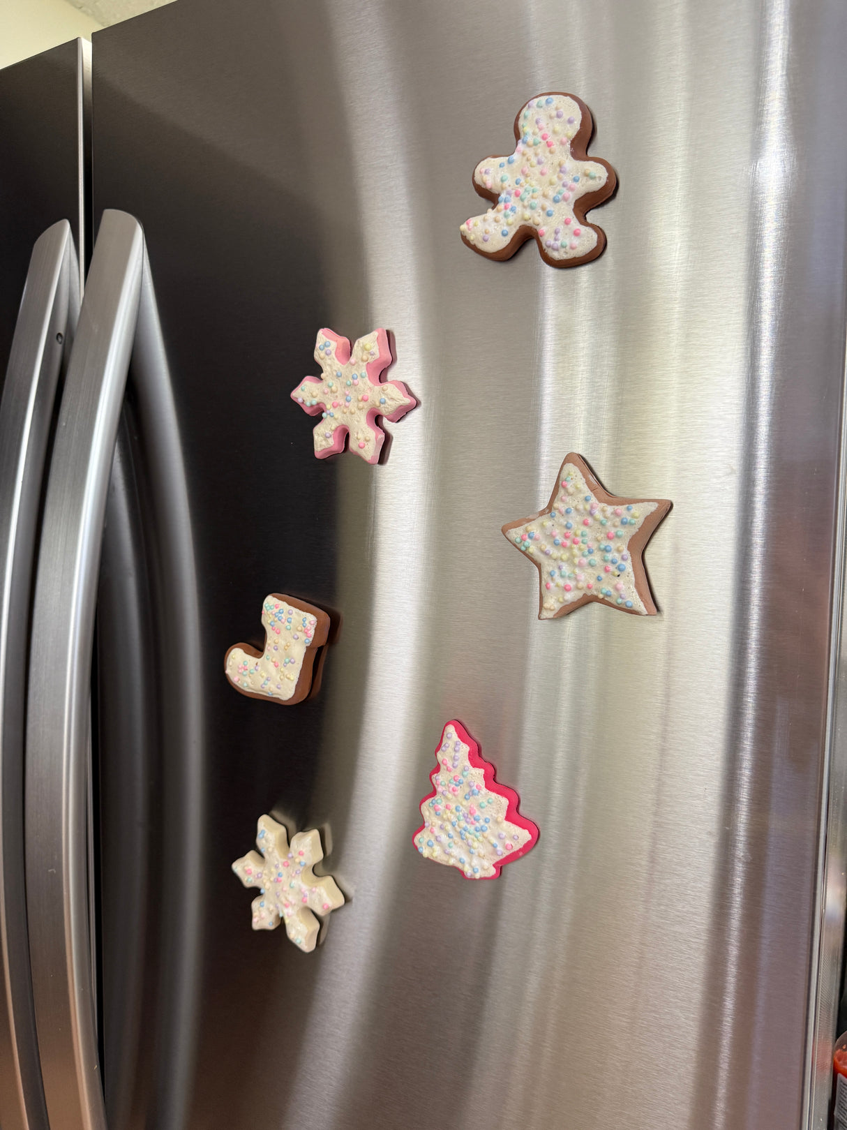 Set of 6 Decorated Sugar Cookie "Magnets"