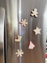 Set of 6 Decorated Sugar Cookie "Magnets"