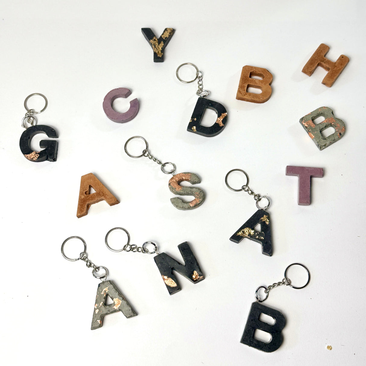 Personalized letter keychain
