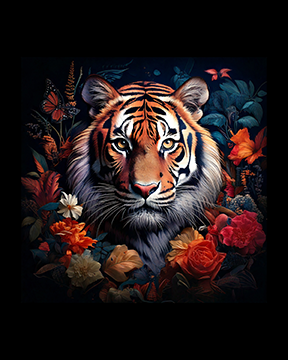 Vintage Tiger Wall Art