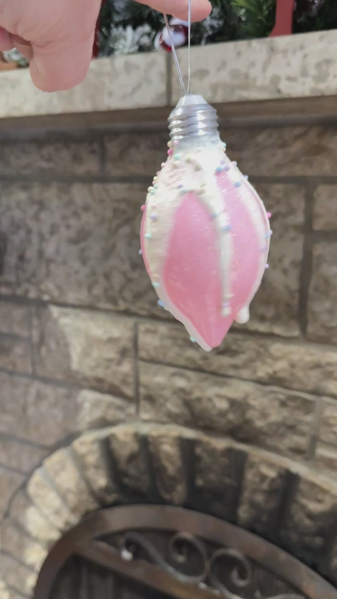 Icing covered glitter ornament